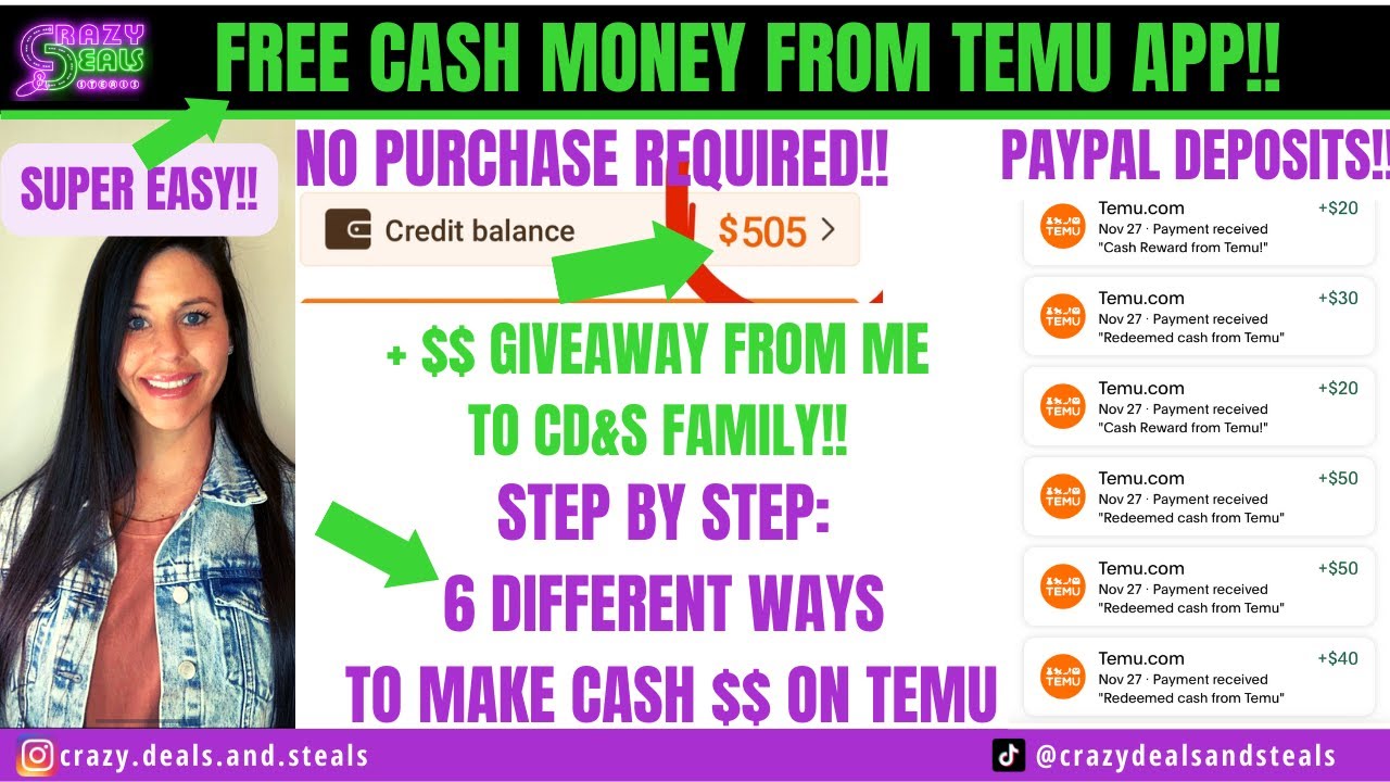 Free Cash Mone Frome Temu APP