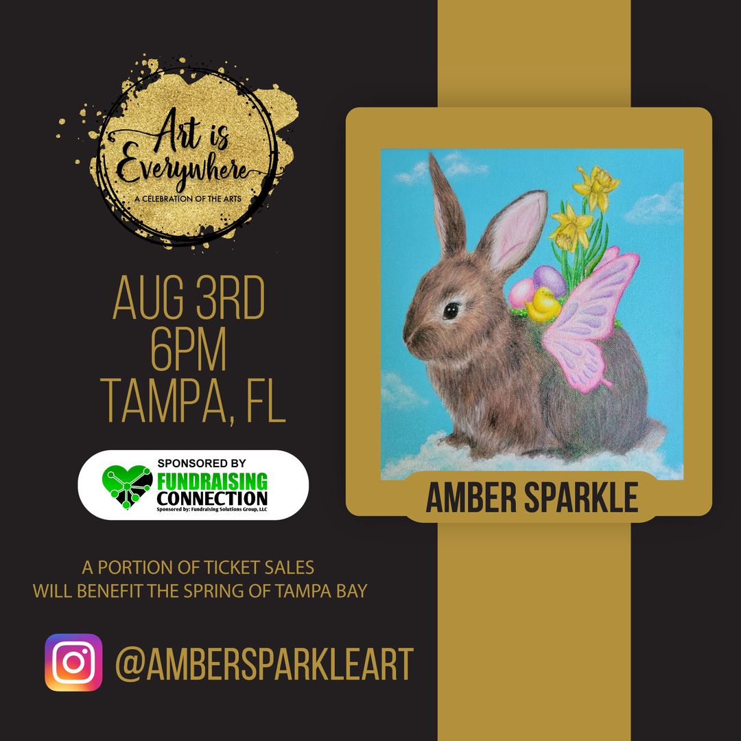 AMBER SPARKLE – 2023 FEATURED ARTIST Come see Amber’s art at the 2023 Art is Everywhere event on August 3rd in Tampa. Pu…