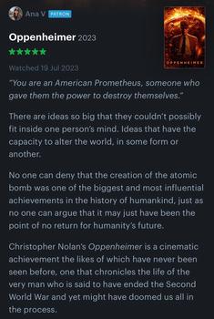 Y mi review de Oppenheimer, dirigida por Christopher Nolan y protagonizada por Cillian Murphy, Emily Blunt, Matt Damon y…