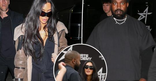 Kim Kardashian and ex Kanye West awkwardly reunite for son Saint’s basketball game