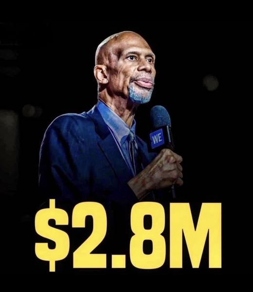 Kareem Abdul-Jabbar sold his 4 championship rings, 3 MVP Trophies and other memorabilia for 2.8 million dollars with the proceeds going to a youth education program.